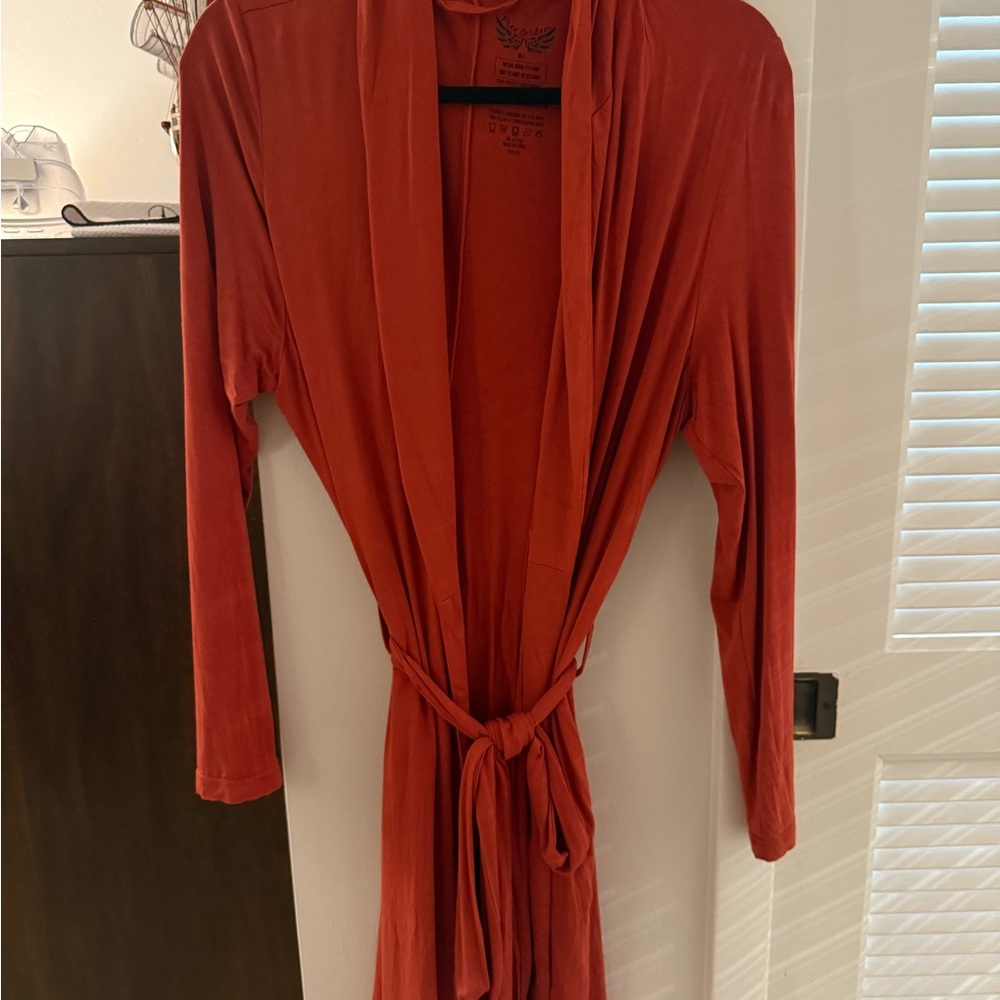 Women's Rust Bamboo Robe